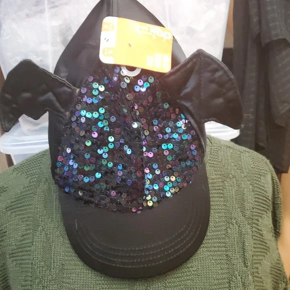 Claire's Sequin Baseball Cap with Bat Wings - NWT - Picture 7 of 7